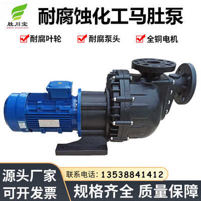 耐酸碱卧式同轴大头泵PP防腐蚀pp化工泵塑料工业自吸式马肚泵