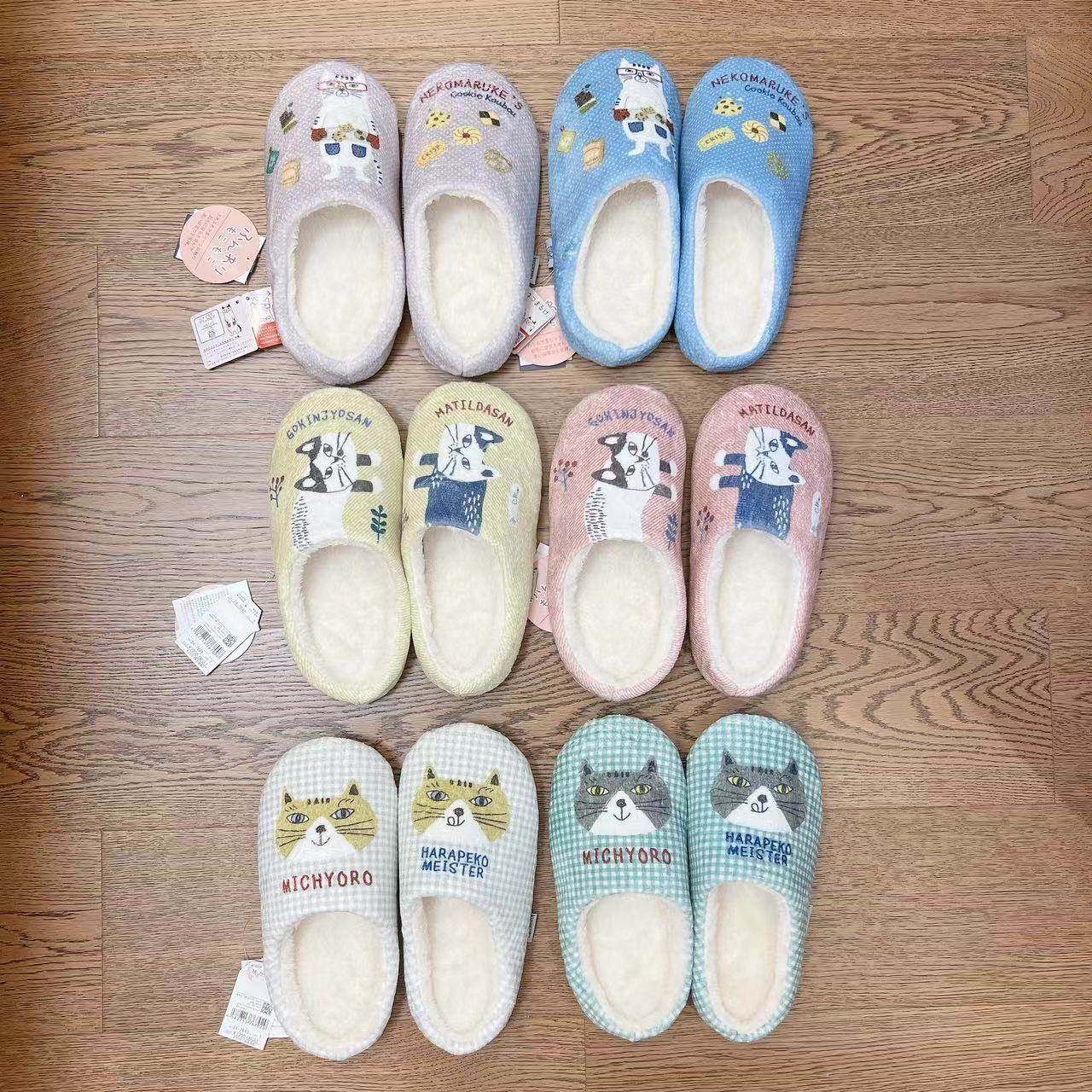 日本kusuguru猫咪数码印花拖鞋法兰绒地板拖静音拖保暖月子鞋215,箱包皮具/热销女包/男包,时尚帆布包,淘宝优惠券,粉丝福利购,淘宝优惠卷