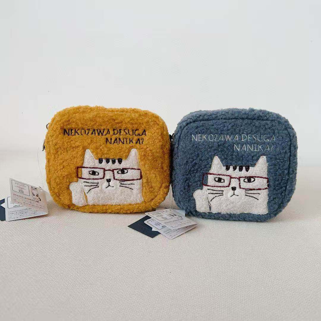 可爱猫咪羊羔绒方形手拿包女便携收纳化妆包卡通零钱包974,箱包皮具/热销女包/男包,手拿包,淘宝优惠券,粉丝福利购,淘宝优惠卷