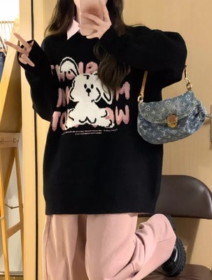 加厚可爱卡通毛衣女秋装新款