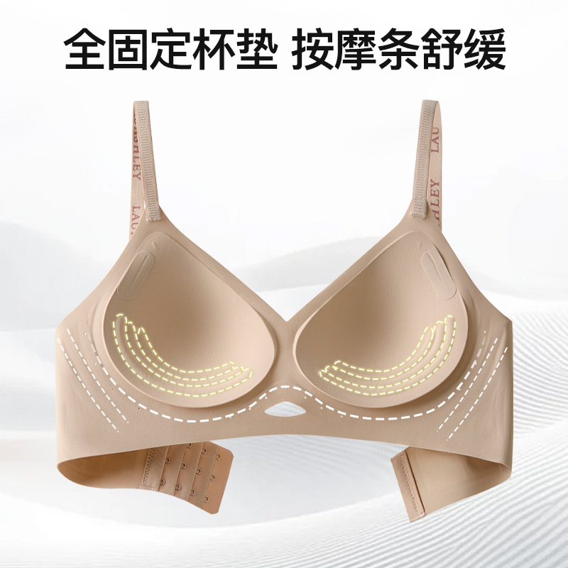 新款简约休闲果冻条反重力提拉女士内衣聚拢软支撑女生无钢圈