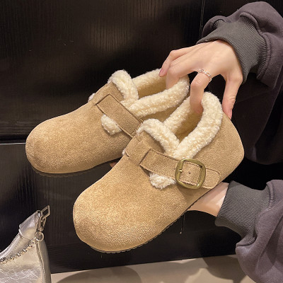 大码加绒勃肯鞋41到43全包厚底