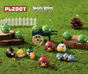 PLZDOT正版散货 愤怒的小鸟经典萌粒 盲盒桌面摆件潮玩小鸟玩具