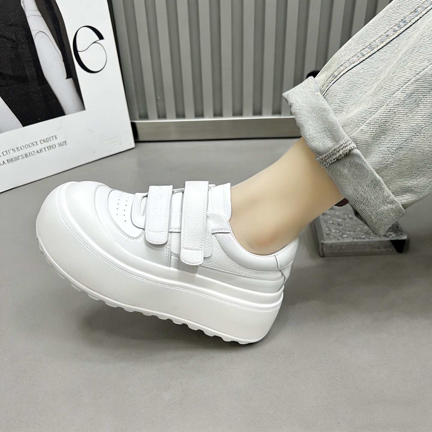 厚底小白鞋女2026新款春季小个子增高显脚小百搭休闲运动面包鞋潮,女鞋,时尚休闲鞋,淘宝优惠券,粉丝福利购,淘宝优惠卷