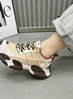 今年流行爆款老爹鞋女2026新款春季显脚小厚底鞋百搭休闲运动鞋潮