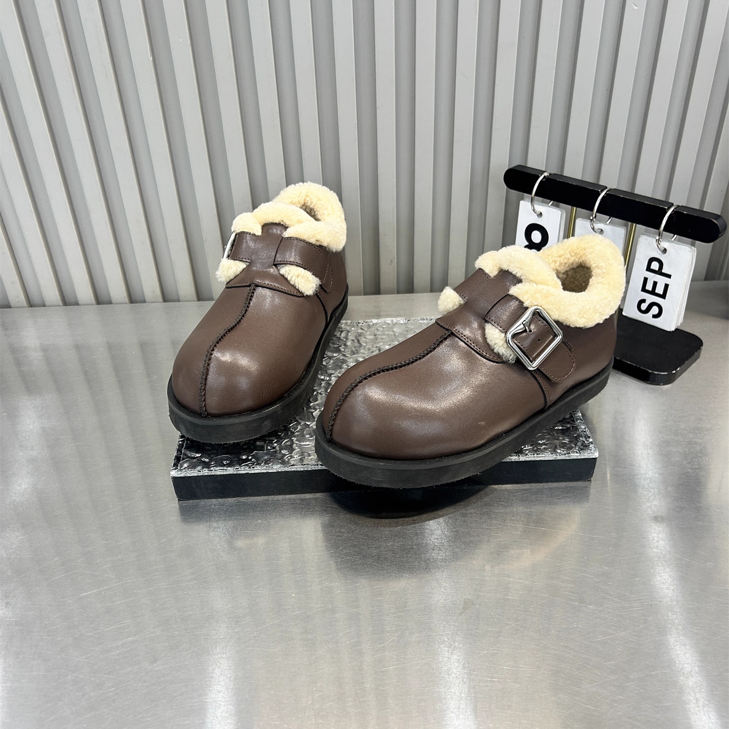 欧货毛毛勃肯鞋女2025新款冬季