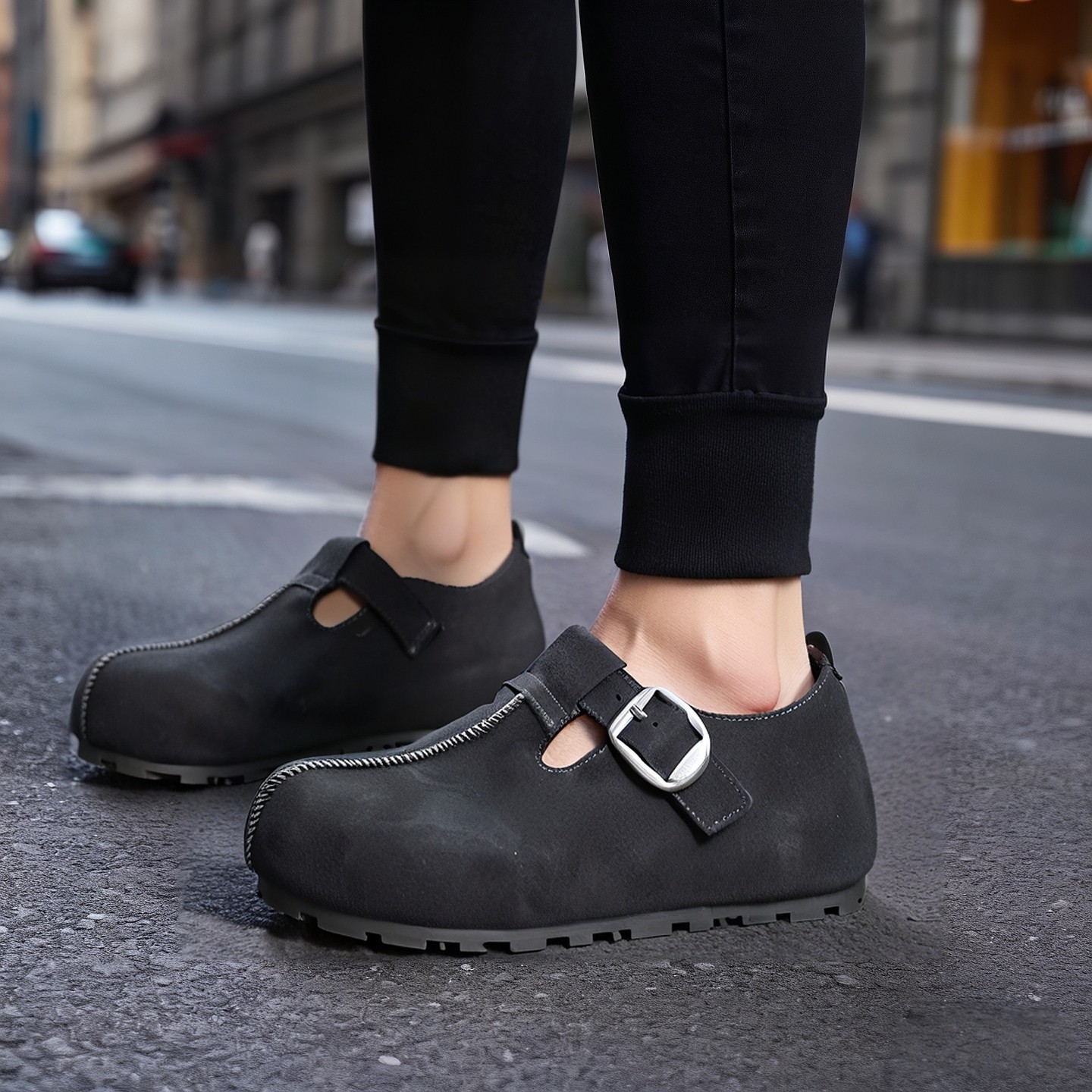 勃肯鞋女2026新款春季磨砂皮显脚小厚底鞋百搭休闲鞋一脚蹬女鞋潮,女鞋,勃肯鞋/软木鞋,淘宝优惠券,粉丝福利购,淘宝优惠卷