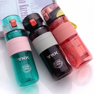 TKK运动水杯韩式随手杯男女茶杯带茶隔提绳健身户外学生儿童杯子