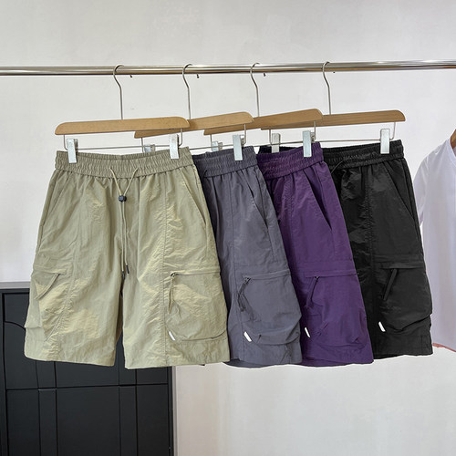 轻薄速干美式工装运动短裤五分裤