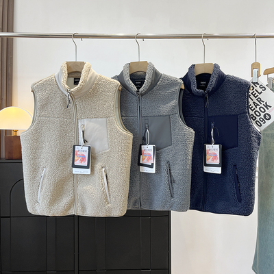 保暖羊羔毛加厚摇粒绒马甲外套冬