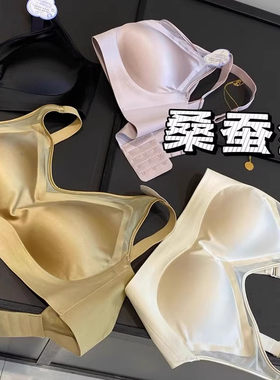 缎面网纱天然桑蚕丝文胸内衣