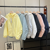 柜299 女装 便携式 岛国单 防紫外线连帽外套防水款 轻薄防晒衣夏新