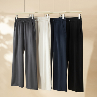 卫裤 阔腿休闲裤 女 莱赛尔空气棉松紧腰显瘦天si直筒窄版 LU系同款