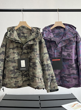 登山服夹克防水迷彩冲锋衣外套