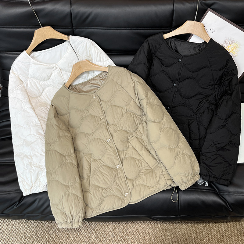 轻薄90白鸭绒羽绒服保暖外套女冬