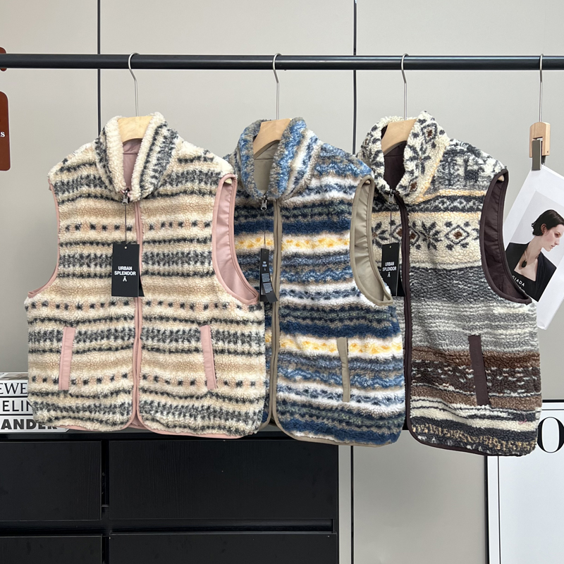 加厚保暖双面穿马甲摇粒绒外套女