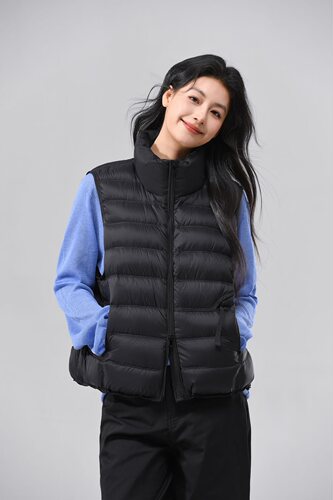 轻薄款立领拉链羽绒马甲2026新款女百搭通勤90白鸭绒无袖上衣