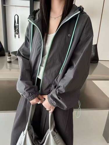 AF6870韩系花苞帽防晒衣女 2026新款宽松连帽防紫外线防晒服外套