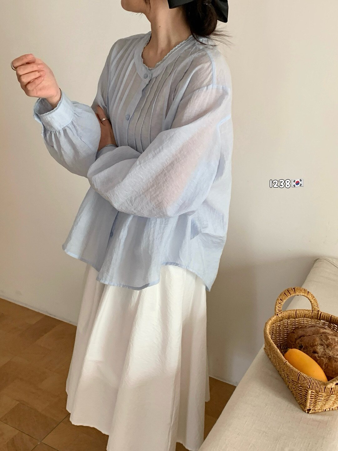 侧缝立体龟背天丝衬衣 2026新款 风琴褶皱宽松显瘦防晒衬衫女