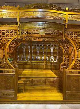 金丝楠木千工拔步床小叶桢楠全实木仿古中式架子床古典家具定制