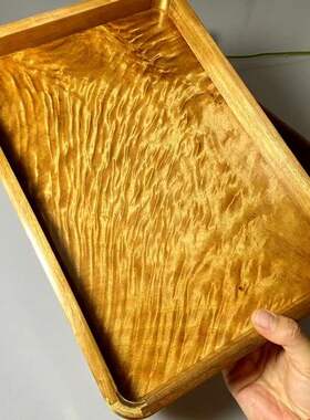 保真正宗正宗金丝楠木小叶桢楠托盘果盘实木水波纹31*21*3文承盘