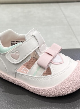 江博士2025新夏款女宝宝一段软底透气防滑步前凉鞋1B13A1017CW