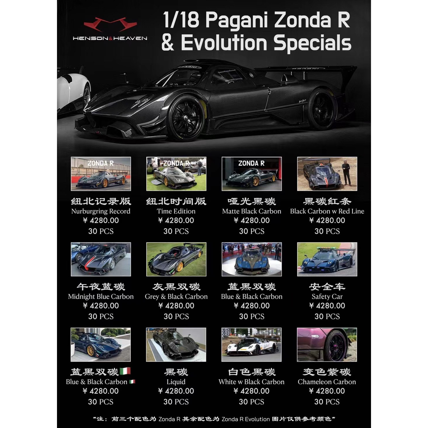 HH1/18树脂帕加尼ZondaRevo