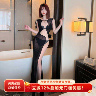 透视晚装 性感减龄高透晚礼服桑拿KTV网纱连衣裙夜店夜场上班衣服
