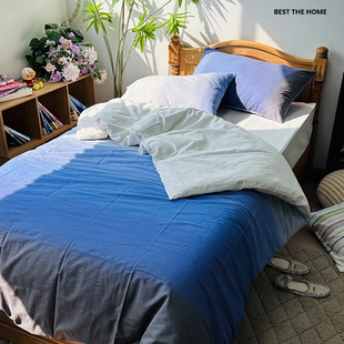 春夏日单 全棉色织渐变色 枕套被套床单 品牌订单 大牌色织产品