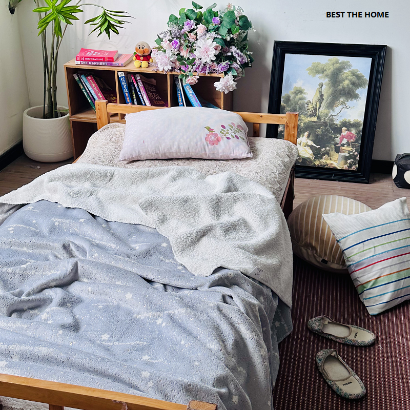 出口订单  双面复合毛皮盖毯 沙发毯 烫金超大尺寸 多用途 清仓