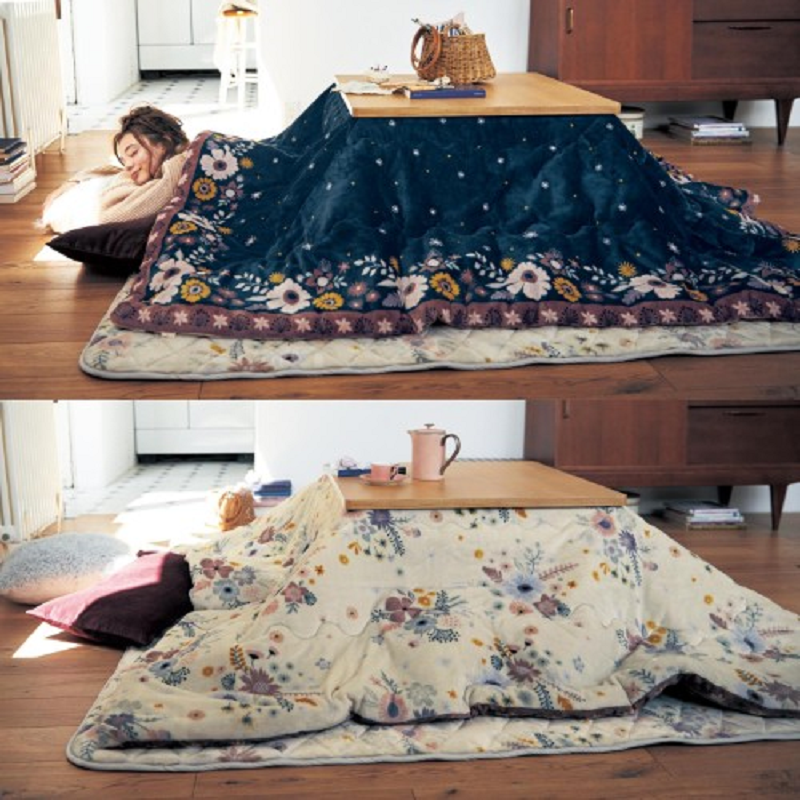 日本原单 印花法兰绒 日式火炉被/地垫 小众产品 特价清仓