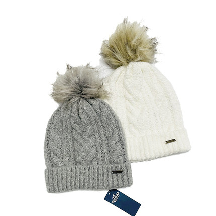 休闲圆顶冬季逛街成人男女通用Hollister冬季新品绒球毛线帽帽子