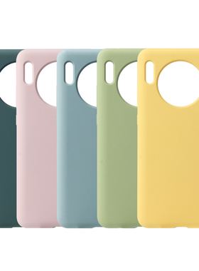 适用华为Mate30Pro Mate30纯液态硅胶全包防摔多彩纯色手机壳