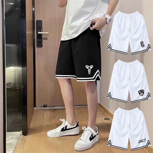 美式篮球短裤运动湖人科比詹姆斯库里刺绣短裤速干训练跑步五分裤