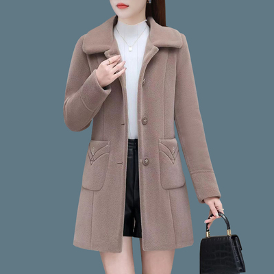 2025毛呢外套女中长款呢子大衣