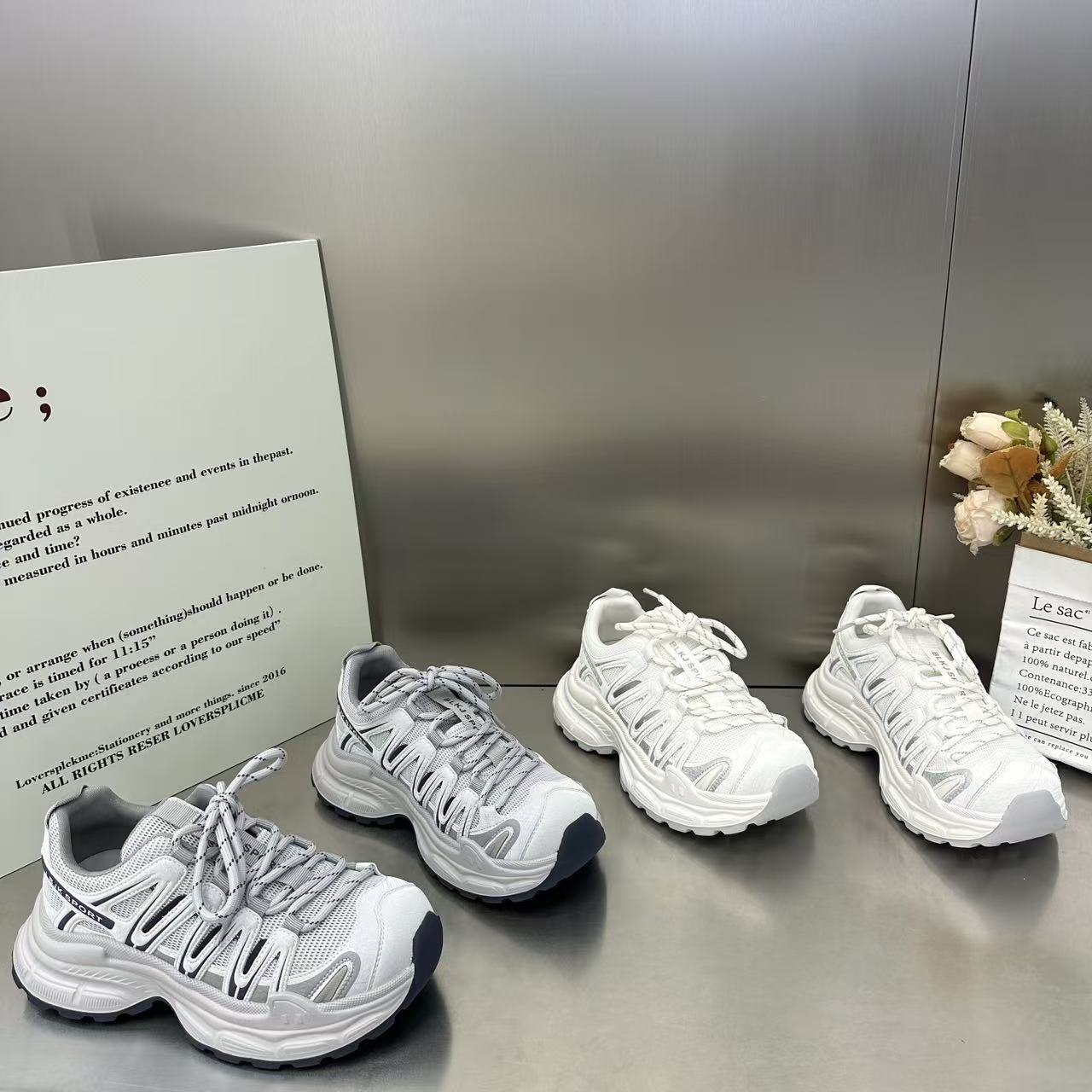 欧洲站网面厚底登山老爹鞋女2026早秋季新款增高一脚蹬休闲运动鞋