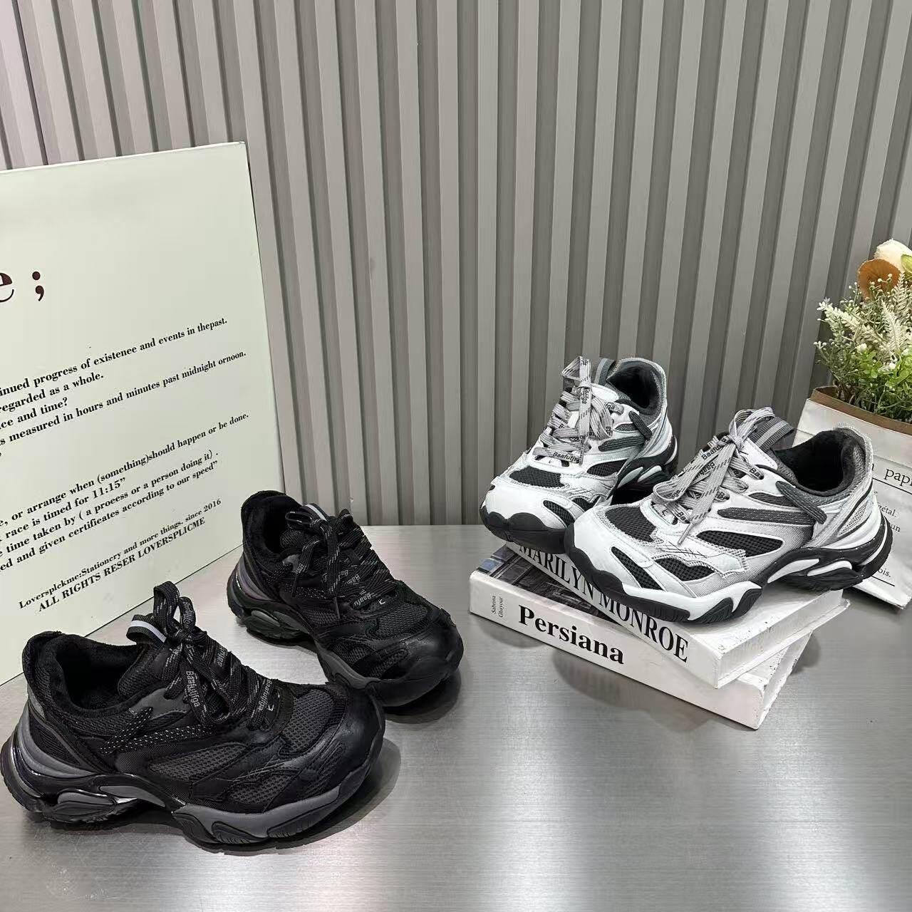 欧货显脚小赛车老爹鞋女2026秋冬新款百搭黑色厚底运动休闲跑步鞋