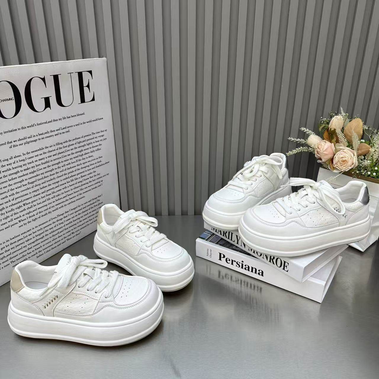 2026春季新款松糕百搭厚底小白鞋女ins大头休闲运动时尚小白板鞋,女鞋,棉鞋,淘宝优惠券,粉丝福利购,淘宝优惠卷