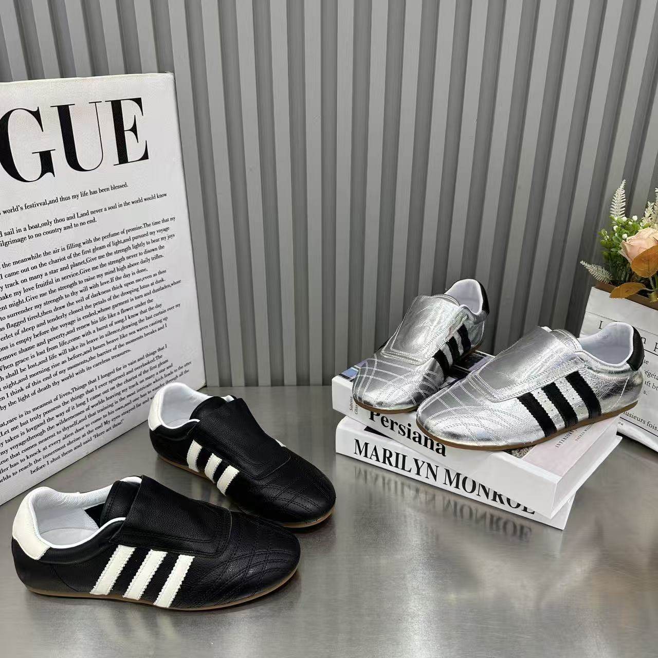 韩版复古休闲一脚蹬德训鞋2026新款拼色轻便圆头舒适防滑运动板鞋,女鞋,棉鞋,淘宝优惠券,粉丝福利购,淘宝优惠卷