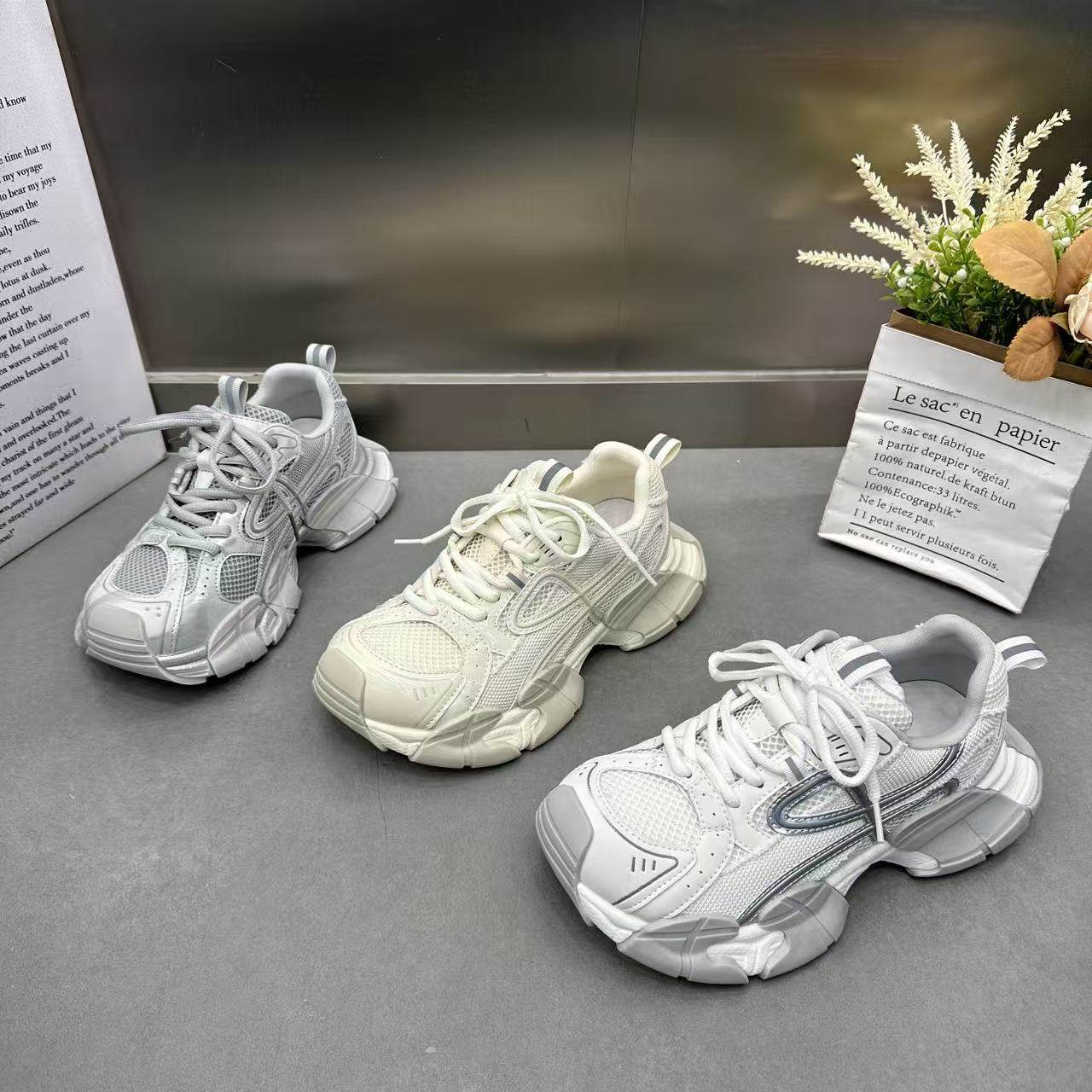 欧货复古厚底银擦色老爹鞋女2026年春季新款小个子增高休闲运动鞋,女鞋,棉鞋,淘宝优惠券,粉丝福利购,淘宝优惠卷