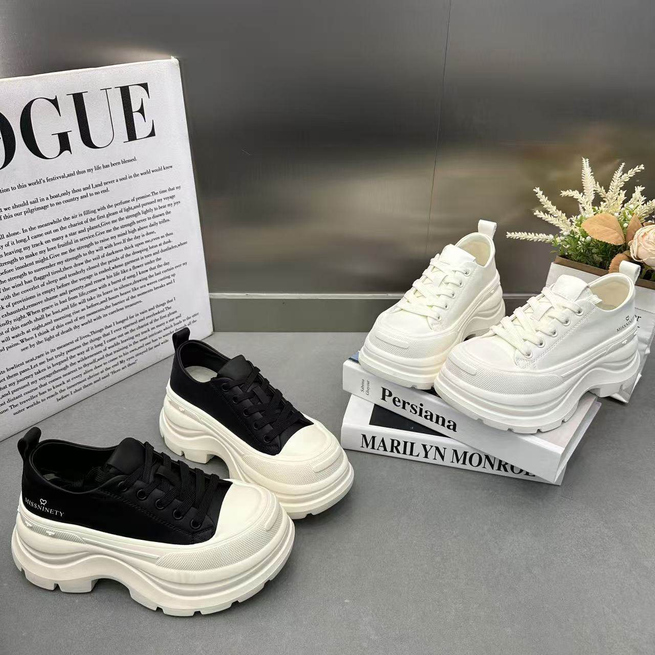 欧货松糕厚底增高老爹鞋女2026新款百搭休闲时尚小个子百搭小白鞋,女鞋,棉鞋,淘宝优惠券,粉丝福利购,淘宝优惠卷