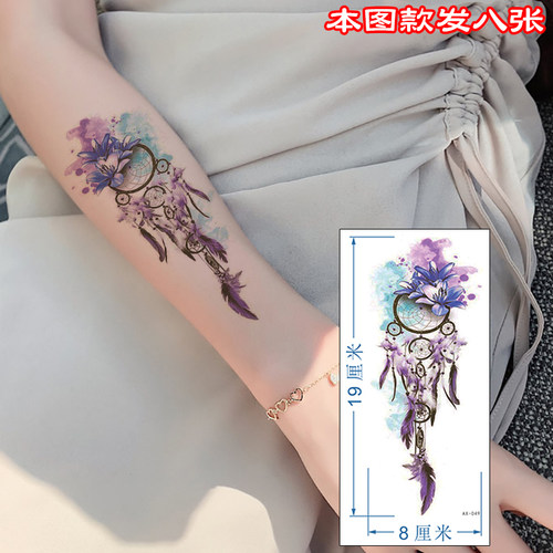 纹身贴风铃仿真花臂遮疤痕刺青贴