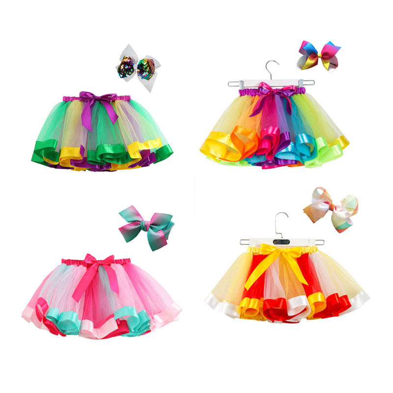 女童2025夏款彩虹儿童Tutu纱裙