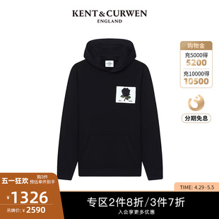 KENT&CURWEN 男女玫瑰刺绣休闲卫衣K4868EI011 新品 肯迪文春季