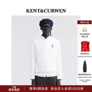 三狮徽章空气层棉质圆领卫衣 男士 KENT&CURWEN 肯迪文2025秋冬新品