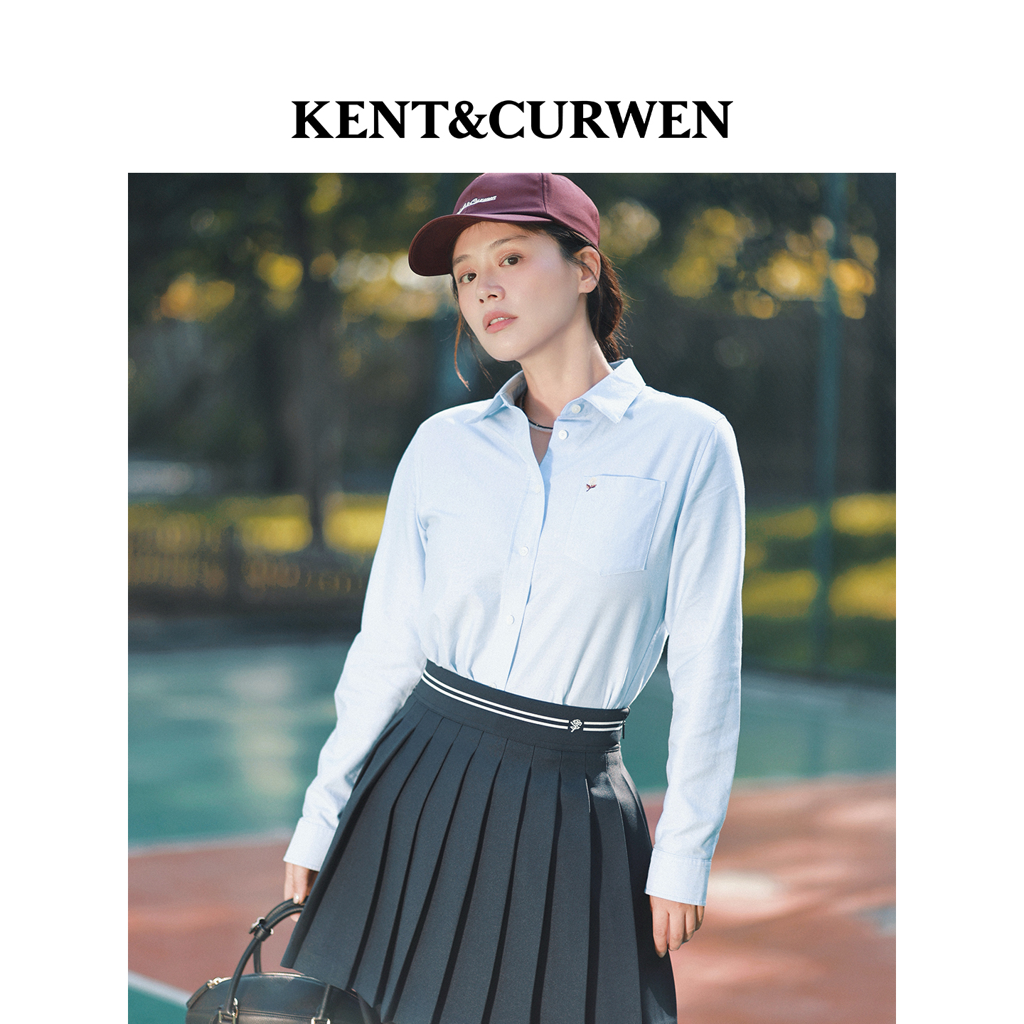 【马思纯同款】KENT&CURWEN/肯迪文2025年玫瑰刺绣纯棉衬衫女