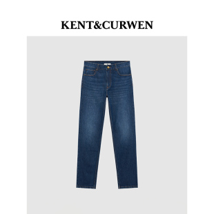 KENT&CURWEN 肯迪文春夏系列男士 纯棉水洗修身 小直筒牛仔裤