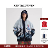 KENT&CURWEN 新年礼物 肯迪文秋冬男女摇粒绒落肩厚连帽外套