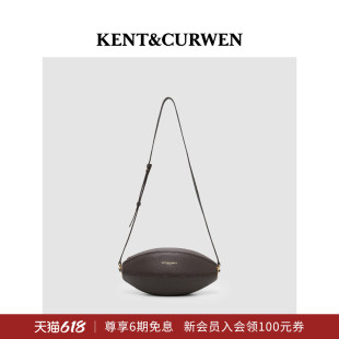 [翟子路同款]KENT&CURWEN肯迪文橄榄球元素牛头层革单肩斜挎包