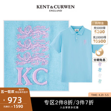 男K45H9EI141 三狮刺绣纯色多彩polo衫 KENT&CURWEN 肯迪文男女同款